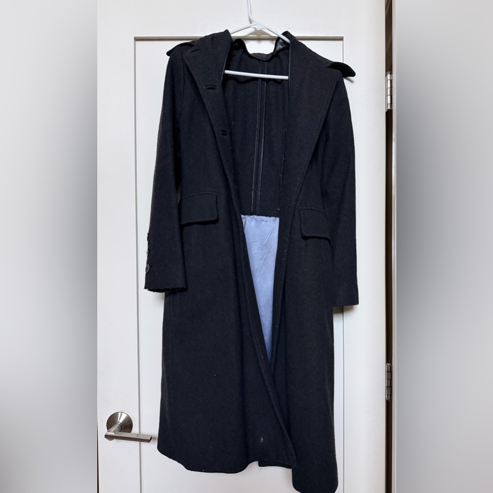 Intermix Charcoal Long Wool Coat